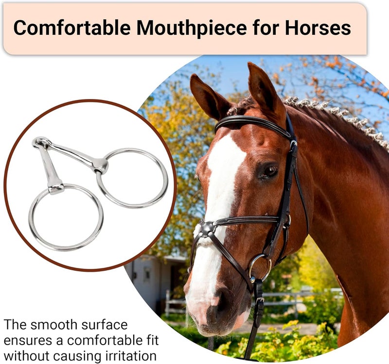 BRINGERPET Store Ring Snaffle Bit for Horse, Iron - Image 5